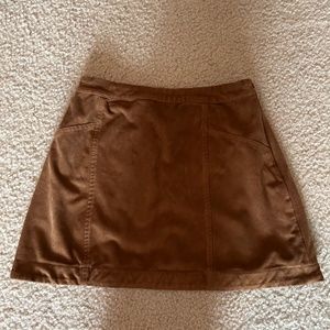 Abercrombie and Fitch Size 0 Brown Suede Mini Skirt